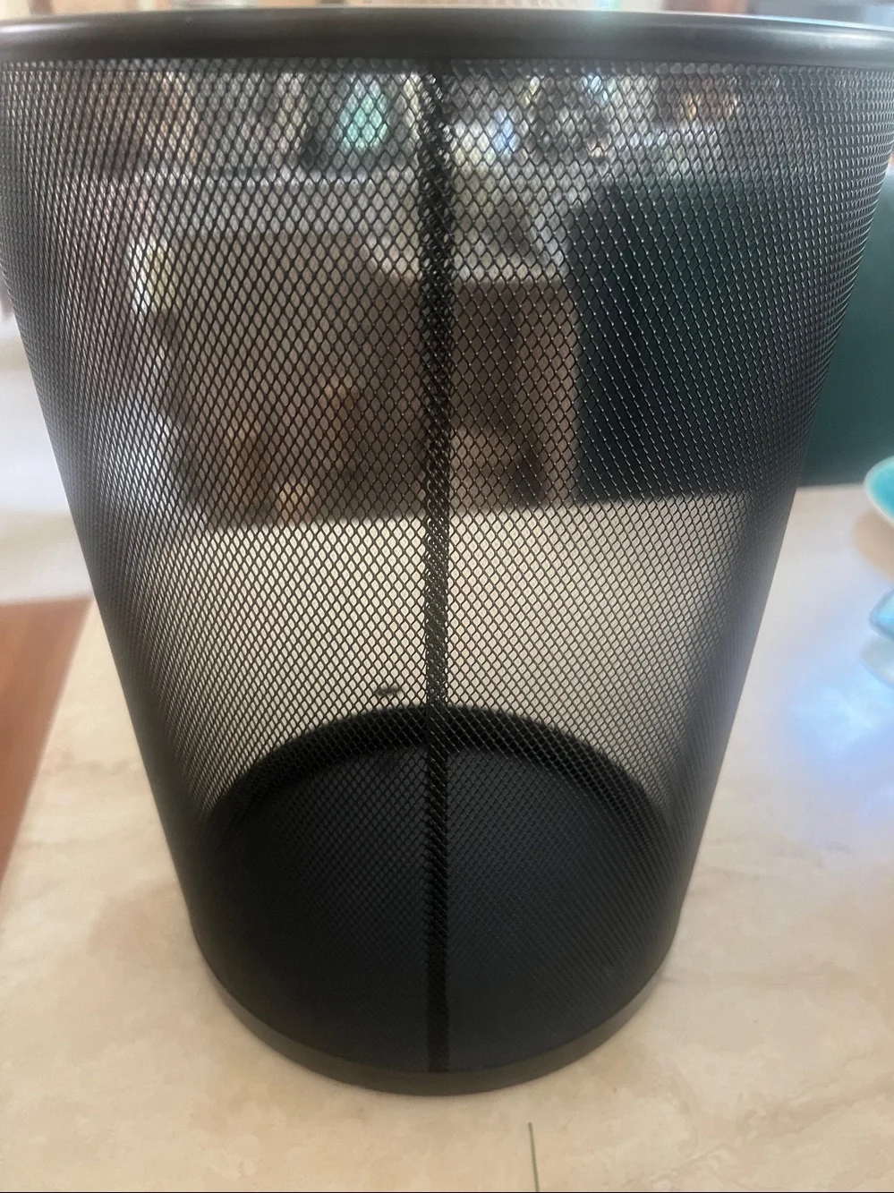 Eldon Office Black Metal Mesh Wastebasket - Classic Home Accent